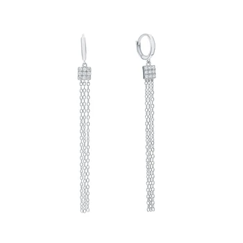 

Silver earrings with cubic zirconium sunlight