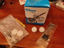 Cepillo de aire de 0,2/0,3/0,5mm, soporte para cepillo de aire y vidrio, herramientas de lavado con pistola pulverizadora, juego de pinceles con boquilla de aguja