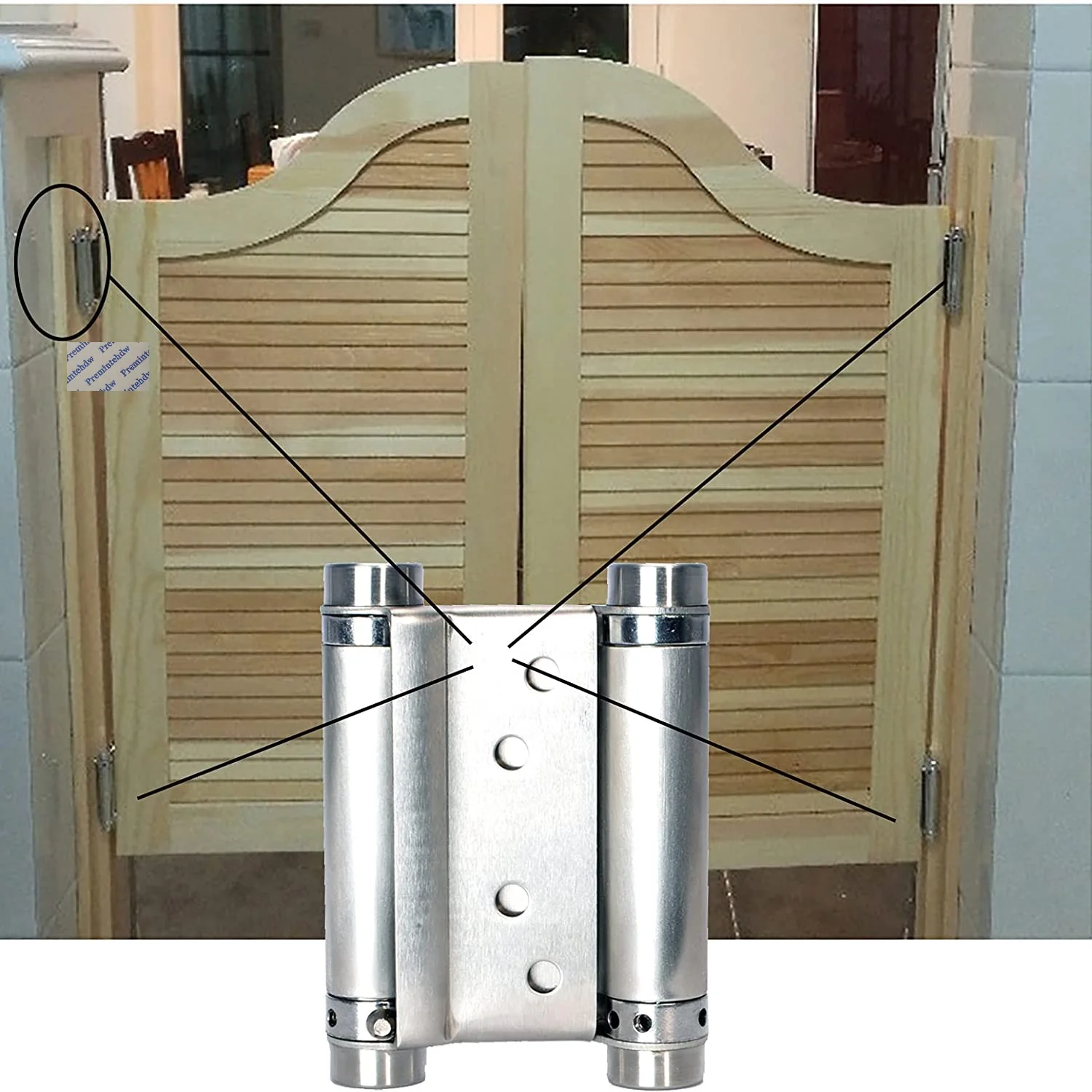 2Pcs Stainless Steel Double Action Spring Hinge Tension Adjustment Cafe Saloon Bar Pub Toilet Swing Door