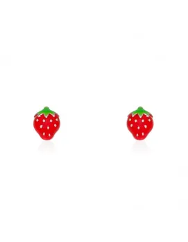 

Silver earrings Strawberries glazed