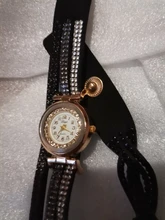 Relojes de pulsera de cuarzo con diamantes de imitación para mujer, pulsera de lujo con correa de cuero