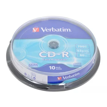 

Disc CD-R verbatim cake box 10 PCs (700MB. 52X. Datalife. 43437)