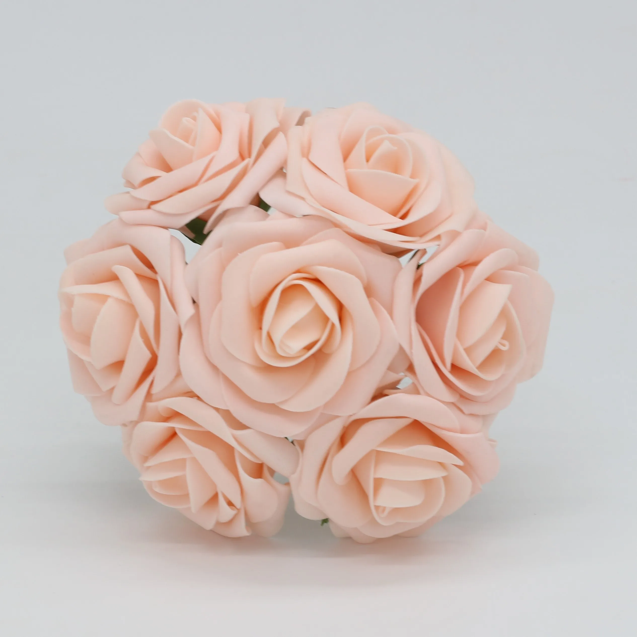 Champagne Pink 100X Искусственные цветы Королевский синий розы для невесты Свадебный декор букета компоновка центральный много LNRS001 - Цвет: Champagne Pink