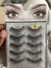 Pestañas postizas de pelo de visón sintético 3D/5D, extensiones de pestañas tupidas largas y naturales de volumen completo, utensilios de maquillaje para ojos hechos a mano, 5 pares