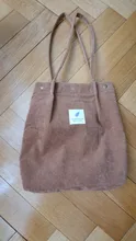 Bolso de hombro de pana para mujer, bolsa de compras reutilizable, informal, para un número dado, 2021
