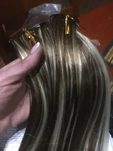 Leeons-extensiones de cabello con Clip 6H/613 #, conjunto de 6 unidades, 16 pinzas, cabeza completa, 55Cm, postizos de fibra sintética recta
