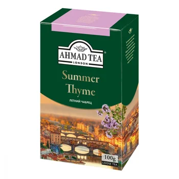 

Tea Ahmad "summer thyme", Black leaf with chabretz, 100 gr