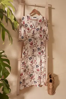 

Trendyol Flower Print Shirt Dress TWOSS20EL1843