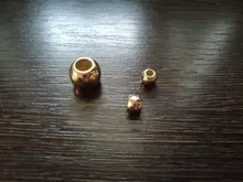 Lote de cuentas espaciadoras CCB de agujero grande para la fabricación de joyas, accesorios para manualidades, color dorado y plateado, diámetro de 4, 6, 8, 10 y 12mm, 30 a 100 unidades