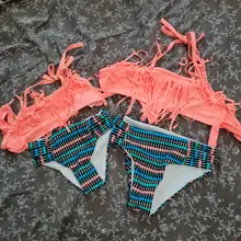Bañador a juego para madre e hija, ropa de baño con borla, traje de baño