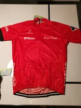 2021 Nuevo rojo STRAVA profesional bicicleta equipo Maillot de manga corta Ciclismo Jersey Ciclismo hombres de verano transpirable Conjuntos de ropa de Ciclismo