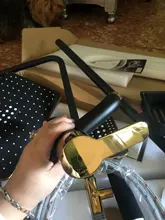 Bathroom Basin Faucets Sink-Tap Mixer Tap-One-Hole Black Golden-Water Cold/hot POIQIHY