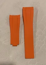 Correa de silicona de extremo curvado para reloj, 20mm, negro, verde, azul y naranja, para correa de papel, RX, Daytona, Submariner, GMT explorer 2, pulsera