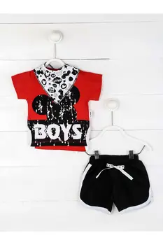 

Red Summer Baby Boy 3 PCs Set