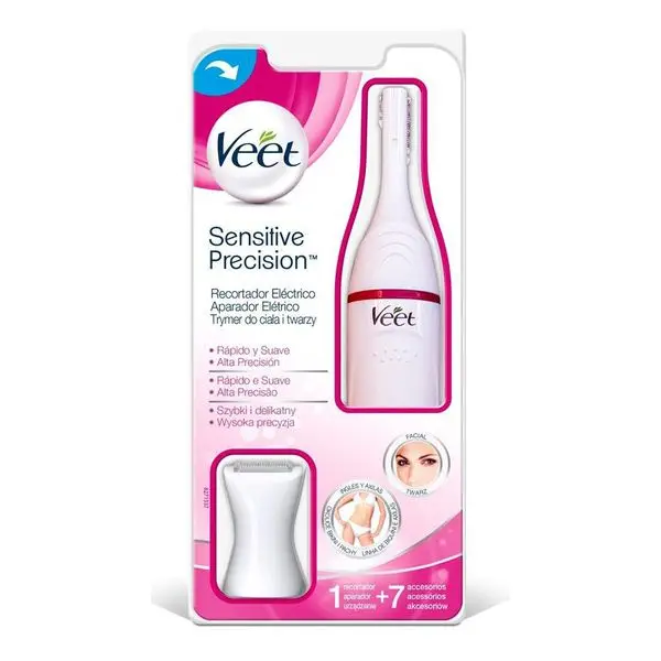 Veet Sensitive Precision Розовый Электрический для удаления волос с 7 аксессуарами