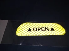 Pegatinas de seguridad universales para puerta de coche, cinta reflectante de alta apertura, marca de advertencia, accesorios de Exterior para conducción automática, 4 Uds.