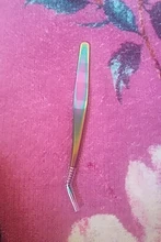Pinzas de pestañas de acero inoxidable, pinzas profesionales para extensión de pestañas, pinzas para cejas, pinzas rectas y curvadas, herramientas de maquillaje, 1 Uds.