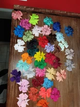 Hair-Clips Ribbon-Rope Christmas Grosgrain Girl Kids with 40pcs/Lot