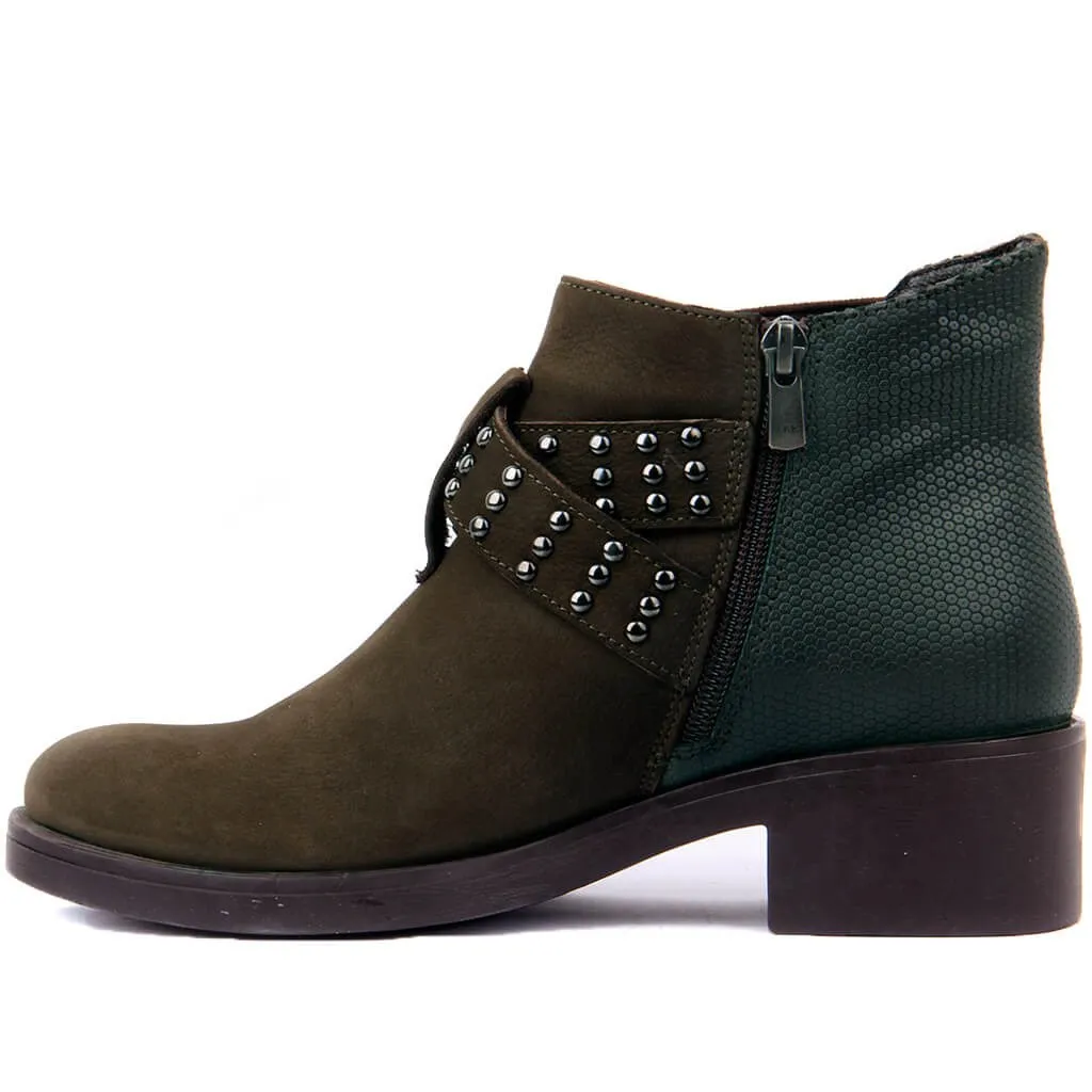 Sail Lakers-Nubuck Zipper Women Half Boots Vintage Boots Genuine Leather Women Boots Wedge Autumn Winter Shoes Woman Fashion Ladies Shoes Casual Female Ankle Boots Made in Turkey zapatos de mujer
