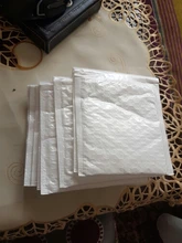 10 unids/pack oficina Postal impermeable y a prueba de golpes a prueba de blanco de la película de la perla sobre de la burbuja postales el documento de entrega