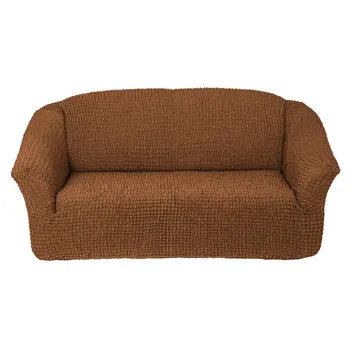 

Cover for triple sofa without ruffles, Brown