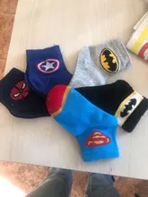 Calcetines de algodón de superhéroe para niños, 5 par/lote