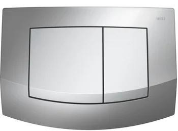 

Plastic flush door panel for toilet bowl, Chrome glossy frame, Chrome matte keys