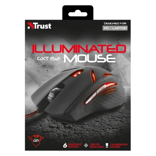 Игровая проводная мышь 19509 Trust GXT 152 Illuminated до 2400 dpi 6 клавиш
