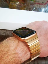 Correa de acero inoxidable para Apple Watch, banda de 44mm y 40mm para iWatch de 42mm/38mm, pulsera de Metal de mariposa para Apple watch serie 5 4 3 se 6