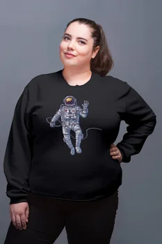 

Angemiel Wear Giving the Nod Astronot Black Women Sweatshirt