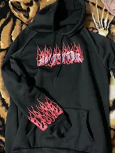 Sudadera con capucha de manga larga para mujer, ropa de verano con estampado harajuku de talla grande, estilo coreano