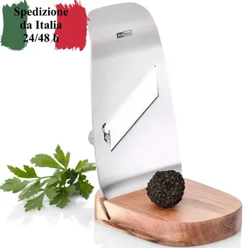 

AdHoc affettatrice gourmet spessore lama regolabile in acciaio inox con supporto in legno NON lavabile in lavastoviglie
