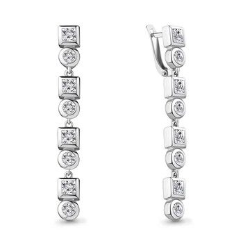 

Earrings made of silver with cubic zirconia