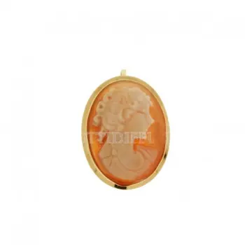 

Pendant cameo brooch gold yellow 803321714022