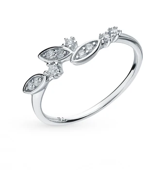 

Silver ring with cubic zirconia sunlight sample 925