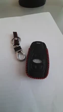 Funda de cuero genuino para coche, llavero con estilo de anillo para Subaru BRZ XV Forester Legacy Outback, carcasa para llaves