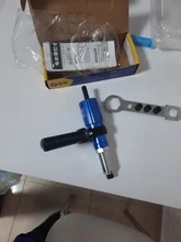 Pistola eléctrica de remachado, remachadora con tuerca y taladro adaptador, herramienta inalámbrica de 2,4mm-4,8mm
