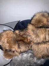 BEIZIRU-abrigo de mapache auténtico para mujer, abrigo de zorro plateado, abrigos naturales gruesos cálidos para invierno