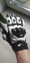 Guantes de cuero para motociclista para hombres, accesorio para manos de motociclista masculino, de color negro y blanco, guantes de equipo de carreras de carretera, para verano e invierno