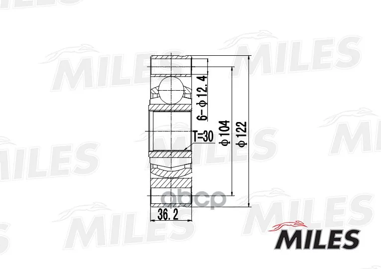 Шрус Mb Vito W638 2.2cdi 99-03 Внутр. Miles Ga10018 Miles арт. GA10018