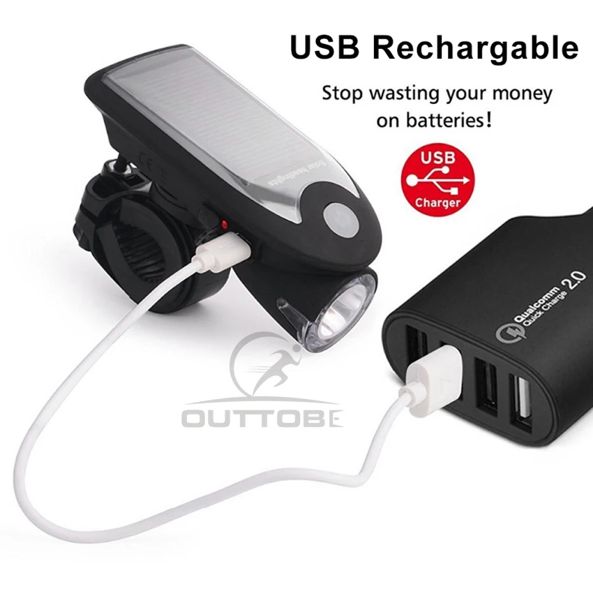 Внешний фонарь для велосипеда с зарядкой от USB|Велосипедная фара| |