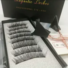 Pestañas postizas magnéticas 3D, 5 imanes, 4 pares, hechas a mano, naturales, de visón Artificial, con pinzas