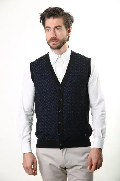 

Sweater V Collar Men 'S Wool Vest 3848