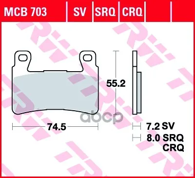 Mcb703_колодки Дисковые Пер.! Honda Cbr 600 99-10/Cbr 900 98-01 Trw/Lucas Mcb703 TRW/Lucas арт. MCB703