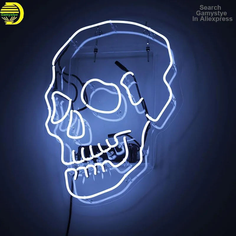 Punisher Skull 3D Carved Neon Sign Beer Bar Gift 14"x10" Light Lamp Artwork 