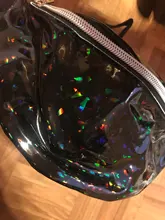 Meihuida-riñonera con cinturón para mujer, bolso de pecho con láser, para teléfono