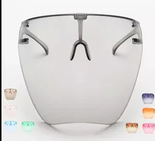 Máscara protectora colorida y transparente, gafas de seguridad a prueba de polvo, protección facial completa, visera de conducción, 1 unidad