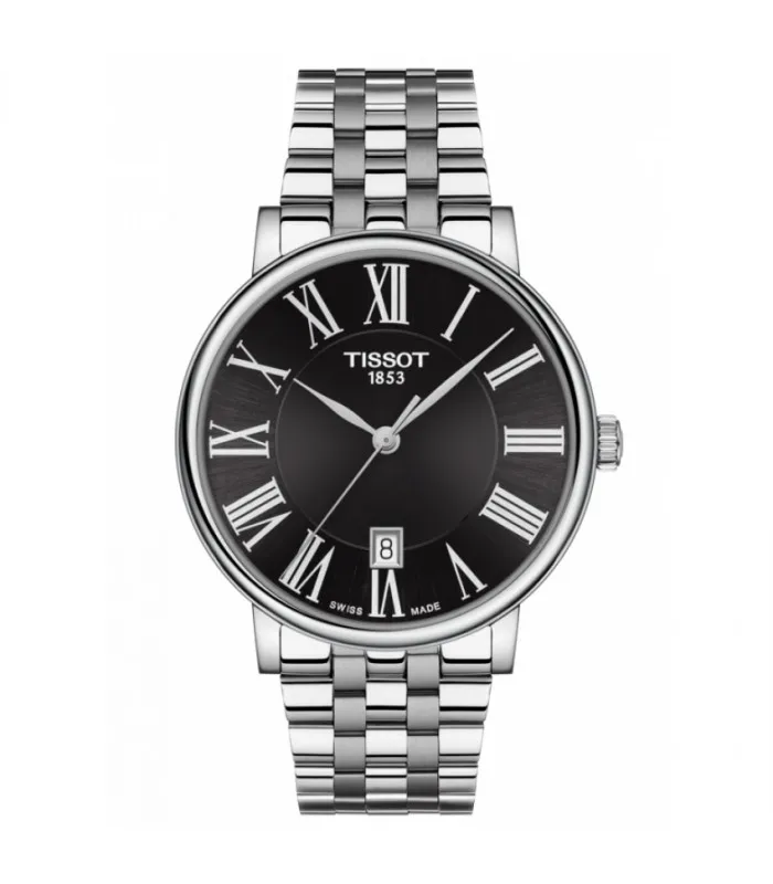 Tissot часы Carson Premium T-Classic мужские 40 мм Стальные кварцевые T122.410.11.053.00