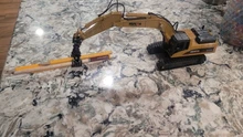 Diecast Excavator Toy-Cars Bulldozer Construction-Model Metal-Truck Birthday-Gift Huina-Alloy