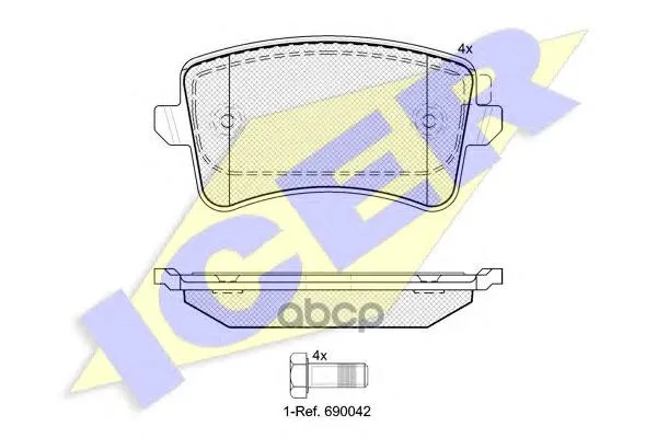181835_колодки Дисковые Задние! Audi A4/A5 1.8tfsi-3.2fsi/2.7tdi 07 Icer 181835 Icer арт. 181835